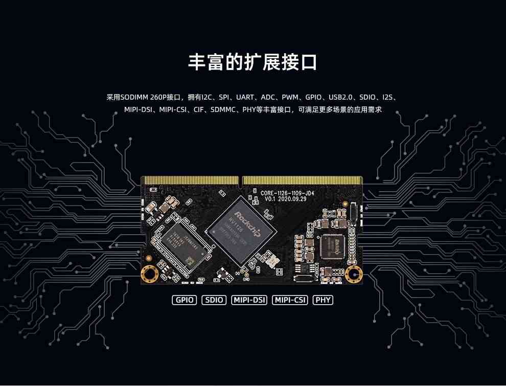 适用Core-1126-JD4机器视觉核心板人工智能人脸识别系统门禁开发