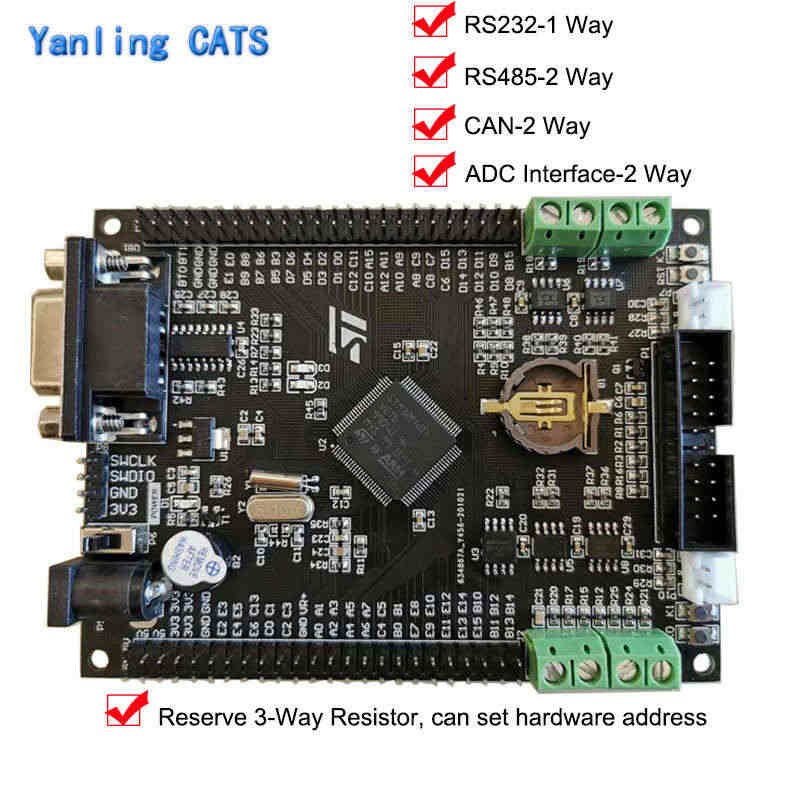 适用于双CAN RS485 STM32F407VET6开发工控板429...