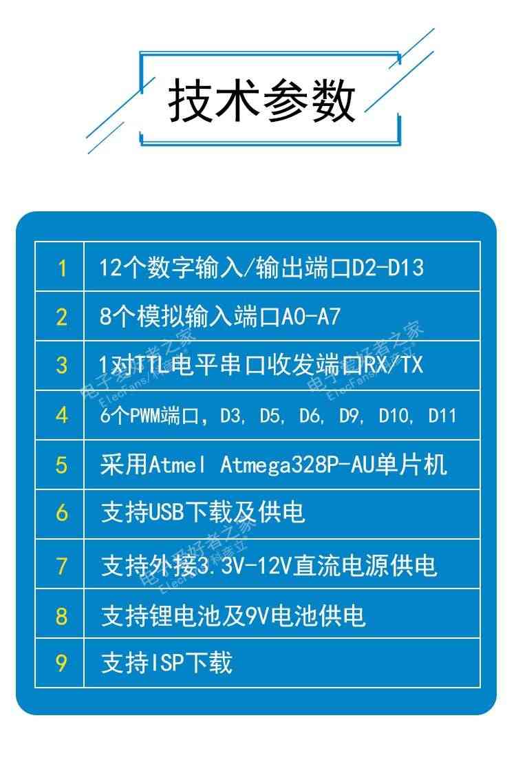 适用Nano-V3.0模块 ATMEGA328P开发板学习板 CH340G改进版For Ard