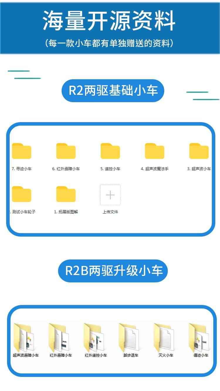 适用于arduino智能小车 uno r3开发板寻迹循迹蓝牙可编程跟随套件