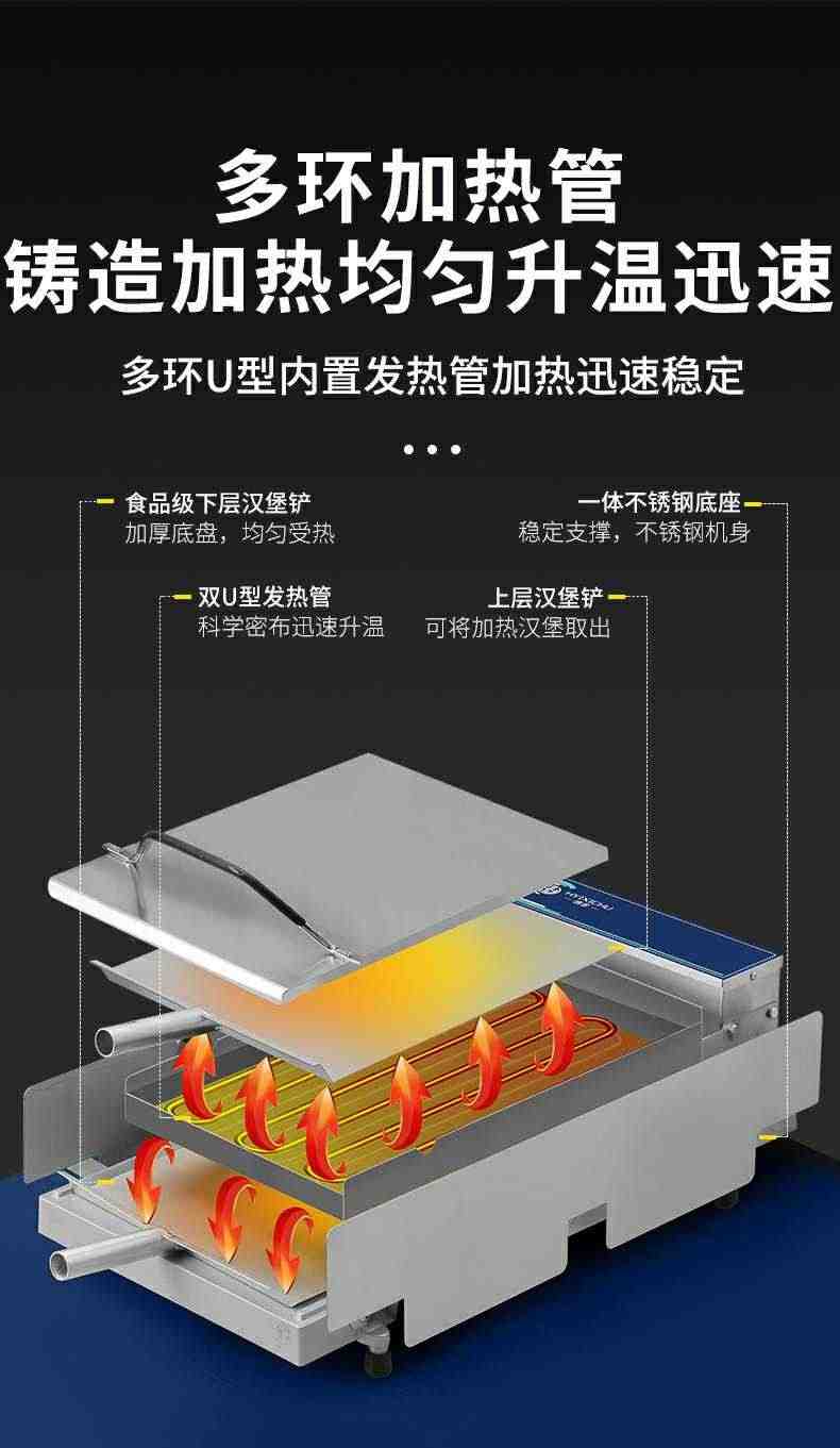 烤汉堡机商用大型电脑版智能恒温烤包机全自动加热烘包机器专用炉