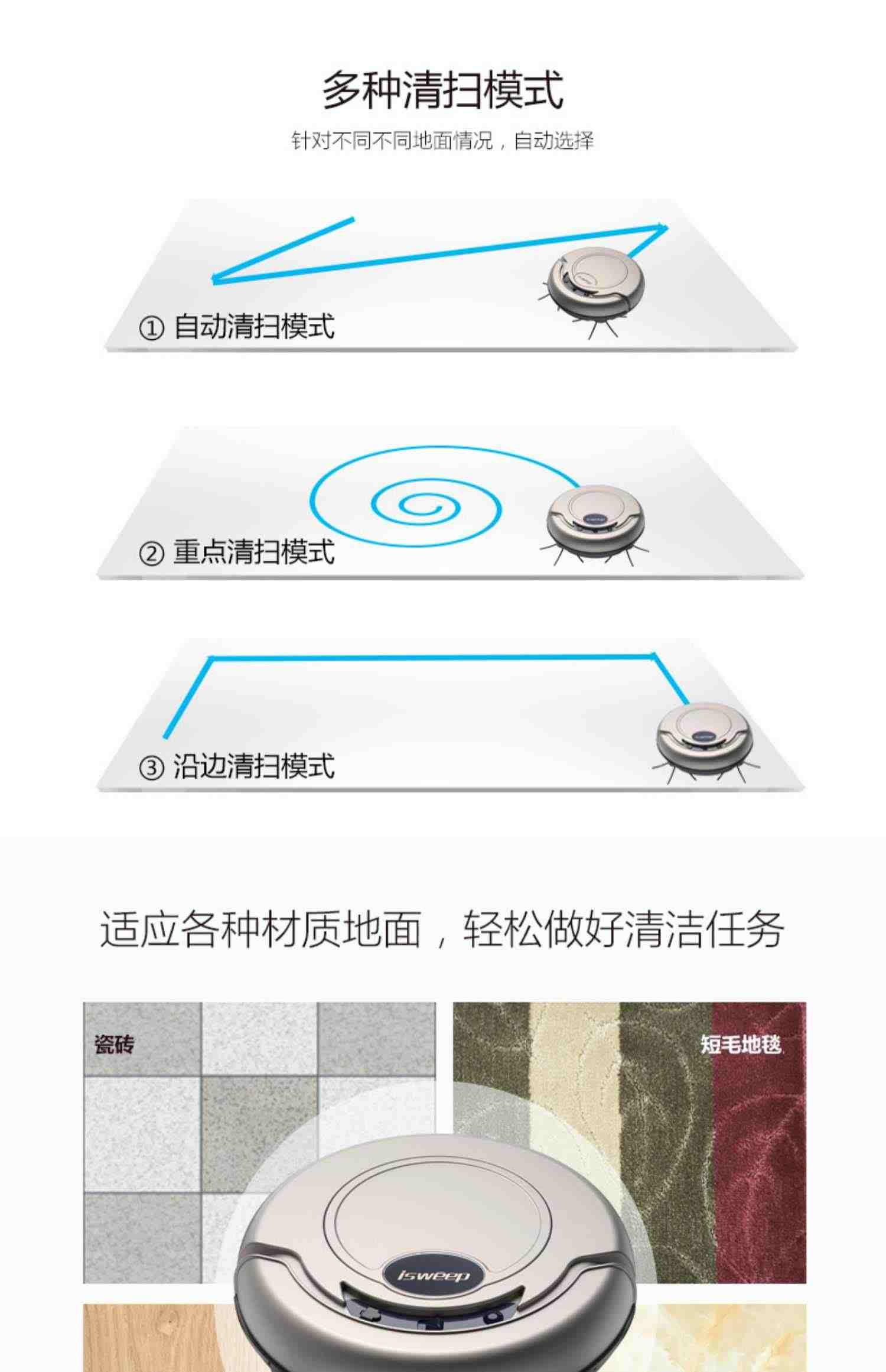 家卫士 S320 扫地机器人 家用全自动超薄智能吸尘器 扫吸拖一体机