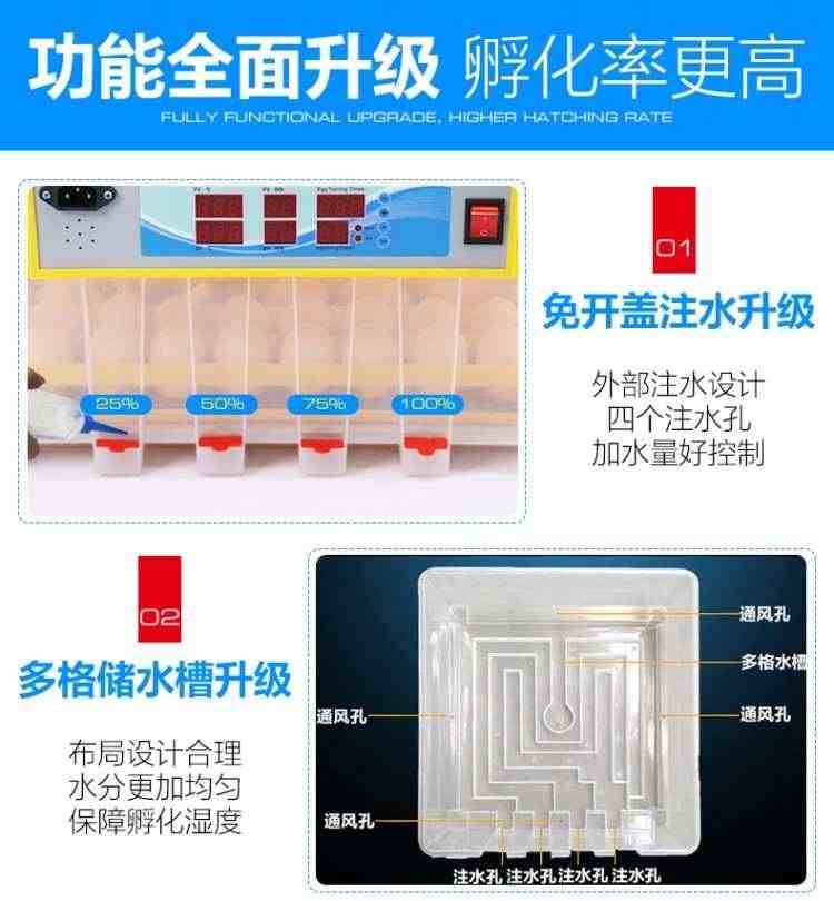 。孵化机全自动家用型孵化器鸡小型出小鸡的鸭蛋机器孵蛋机鹅卵化