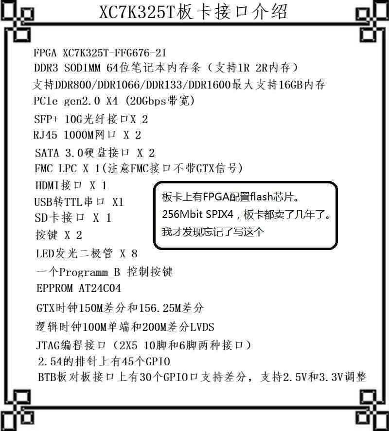 适用fpga开发板Kintex7 XC7K325T pcie 开发板  10G光纤