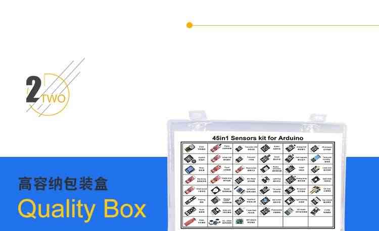 适用37+8共45款arduino uno r3单片机开发板传感器学习套件兼容树