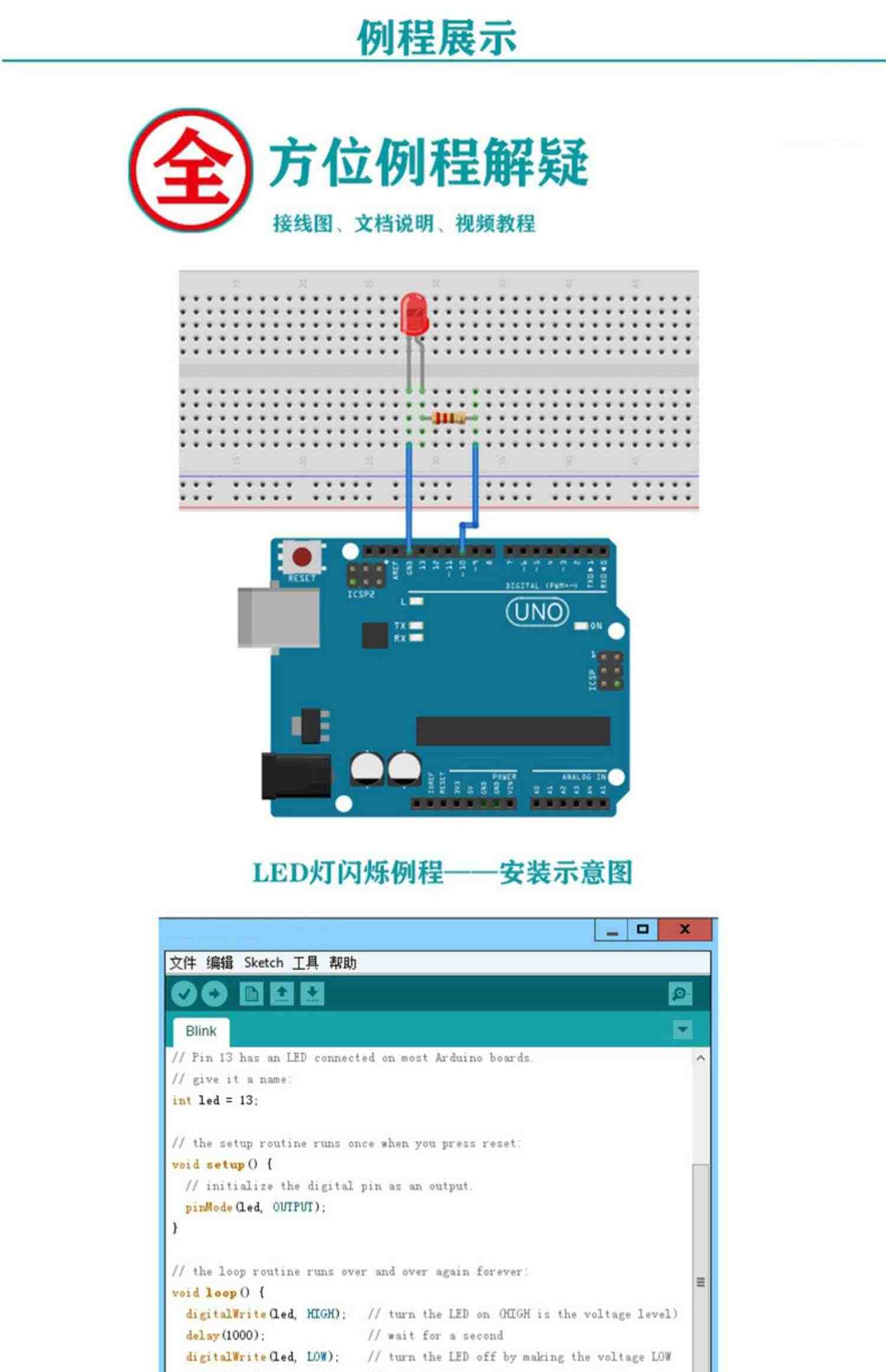 意大利arduino uno r3主板入门套件学习板开发板scratch米思奇