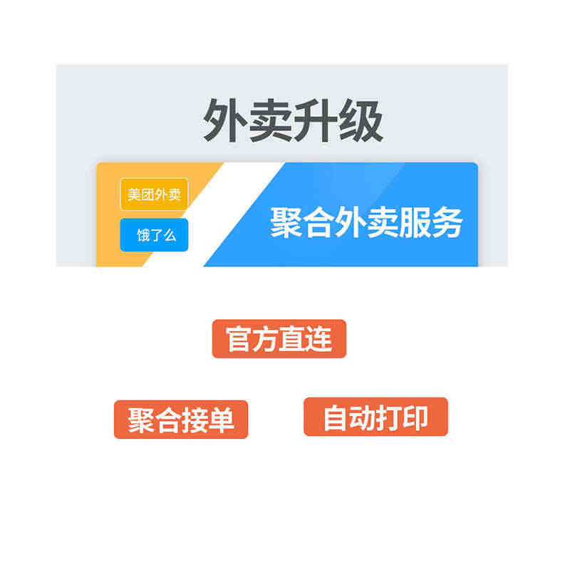 美团饿了么外卖聚合无缝对接多平台自动接单打印手机报表远程查看数据全打通...