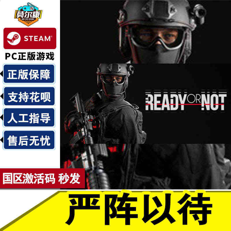 PC游戏正版 steam 严阵以待 Ready or Not 国区 cdkey激活码 战术合作 自动发货