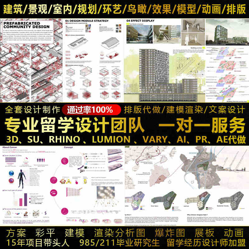 ps环艺犀牛建模rhino室内景观建筑设计3dmax代做SU代画效果图...