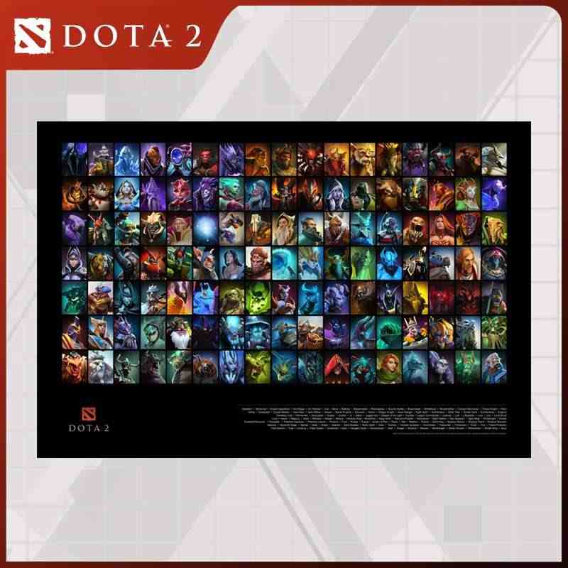 DOTA2 全英雄海报 头像海报 墙上装饰 TI9官方正版VALVE周...