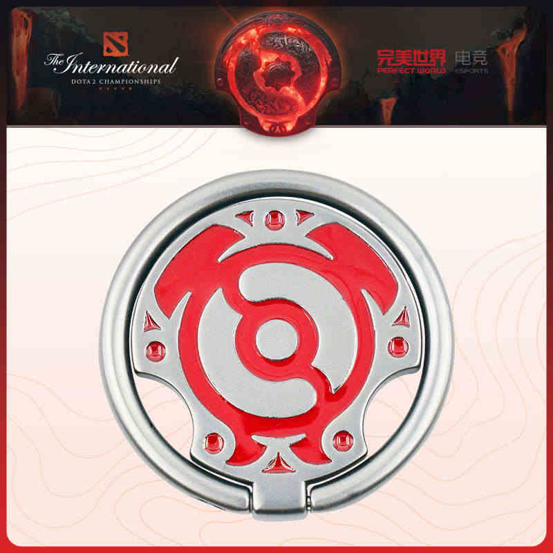 DOTA2 TI11新品手机支架LOGO不朽盾 力丸金属指环扣 强力粘...