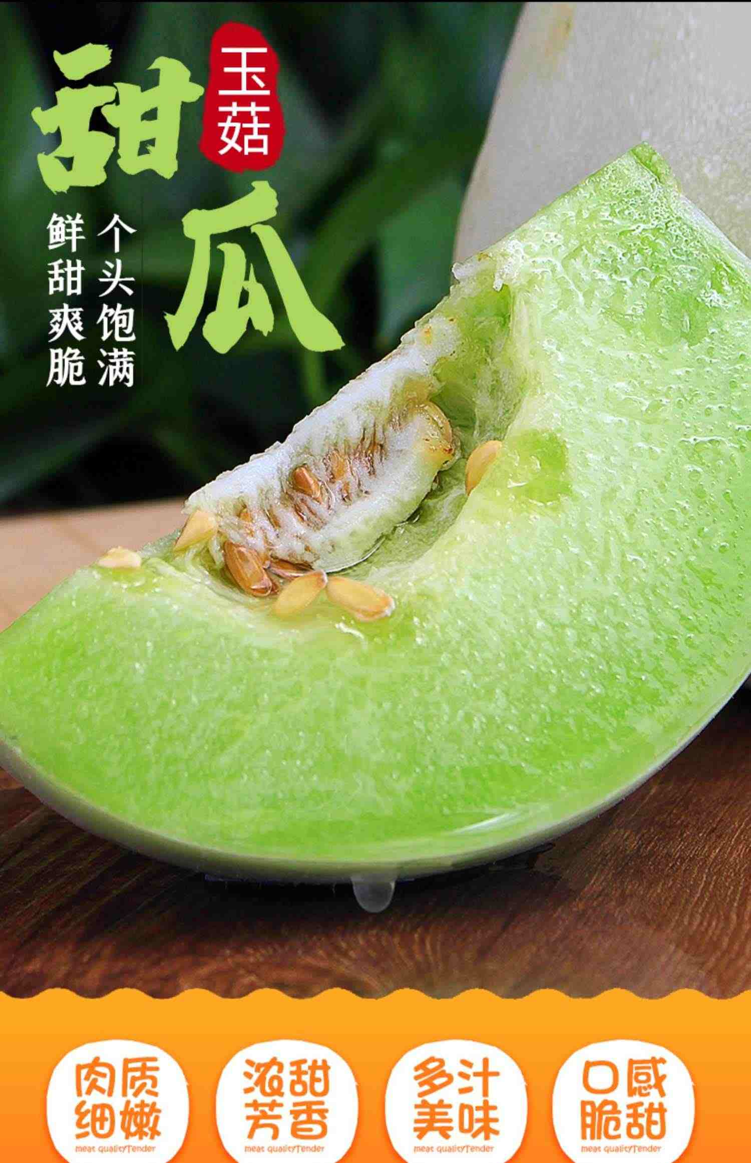 正宗玉菇甜瓜9斤新鲜水果整箱包邮当季香瓜蜜瓜冰淇淋哈脆甜密瓜5