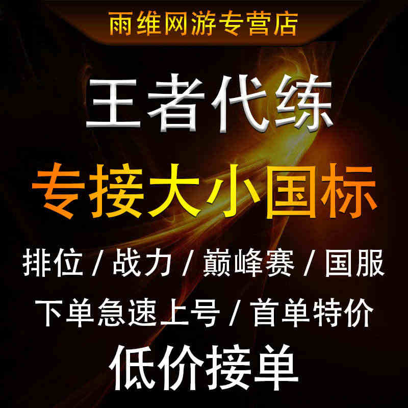 王者荣耀代练工作室打国服大小国标魔方省金标巅峰赛战力上分排位...