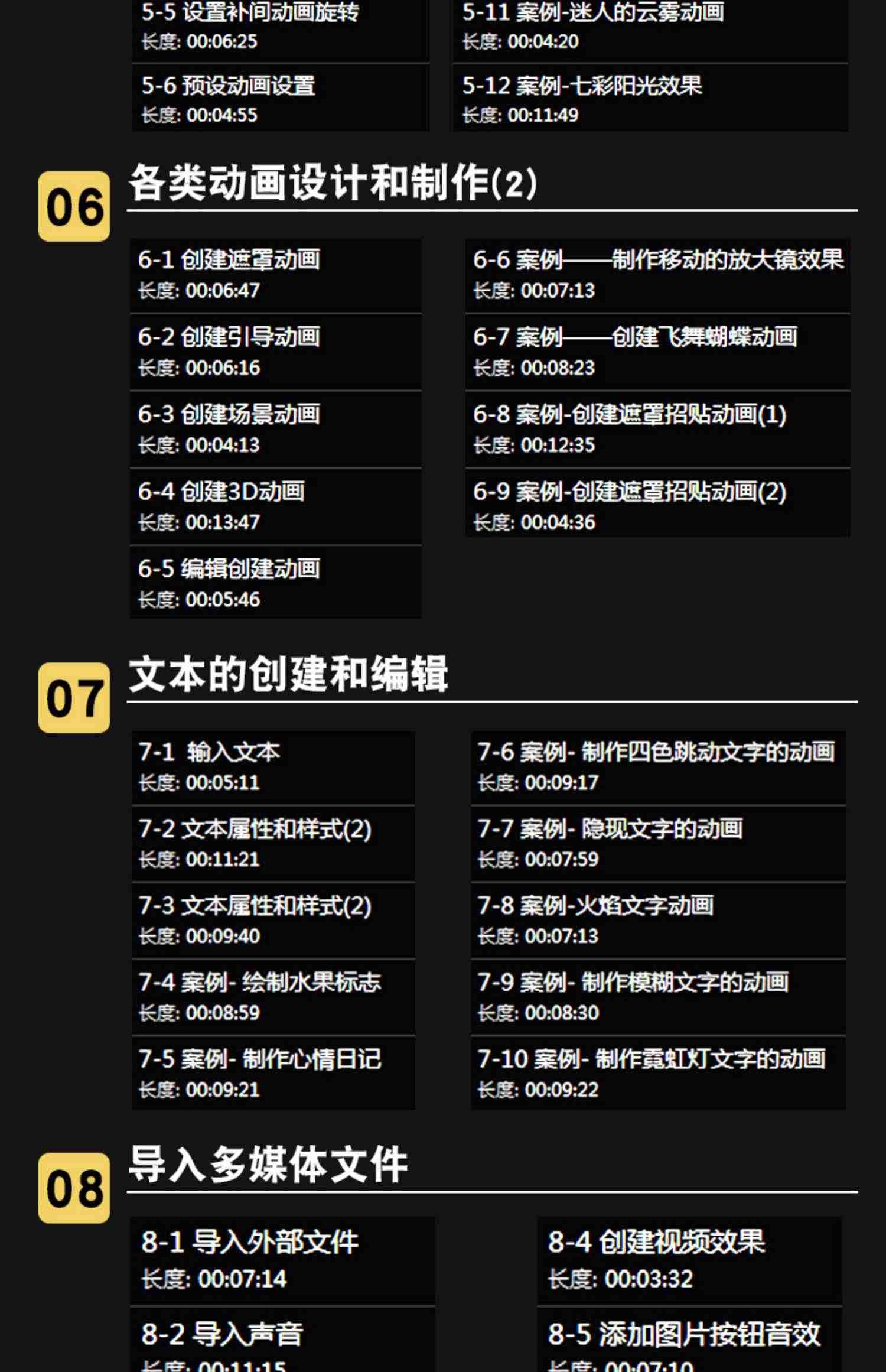 flash动画制作视频教程 网页案例自学fl17CC 零基础 中文在线课程