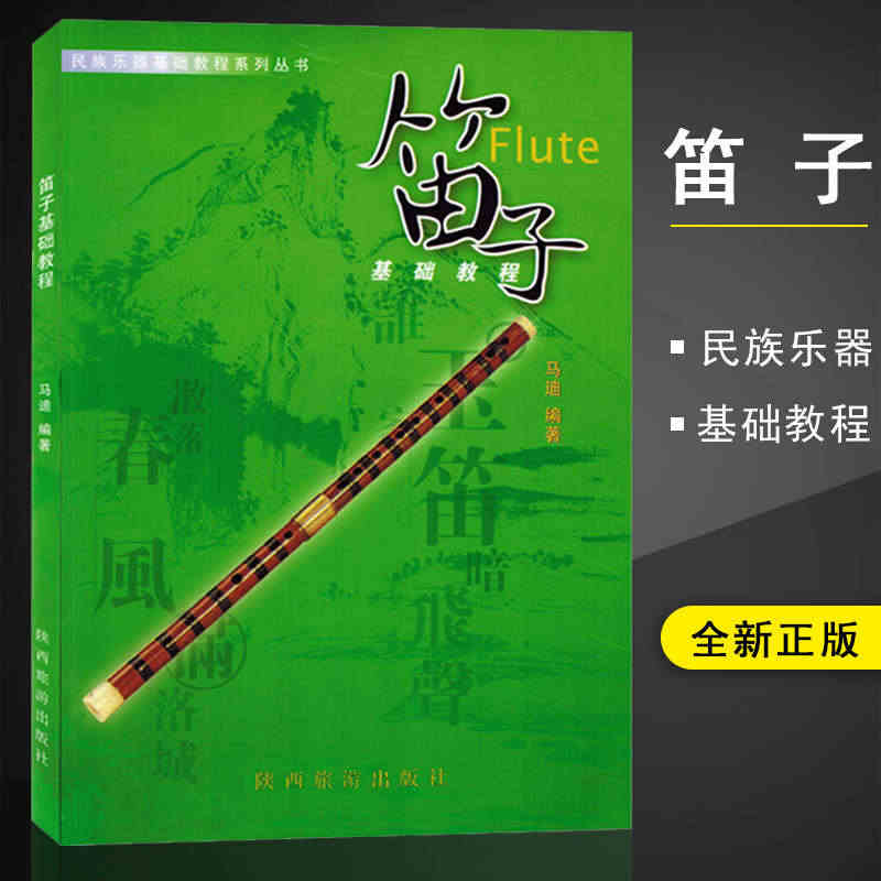 笛子基础教程 民族乐器基础教程系列丛书 马迪编著 初学 笛子初级入门教...