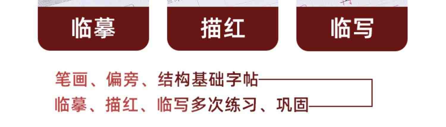 庞中华楷书入门基础训练硬笔书法字帖基本笔画初学者正楷偏旁部首结构成人大学生楷书教程钢笔练字贴临摹成年男笔顺笔画临摹练字帖