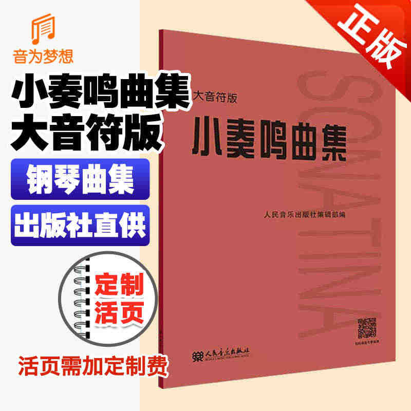 正版小奏鸣曲集 大音符版 儿童初学入门基础练习曲教材教程曲谱曲集书 大...