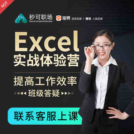 EXCEL教程WPS计算机office办公软件课程秒可职场网课冲锋训练...