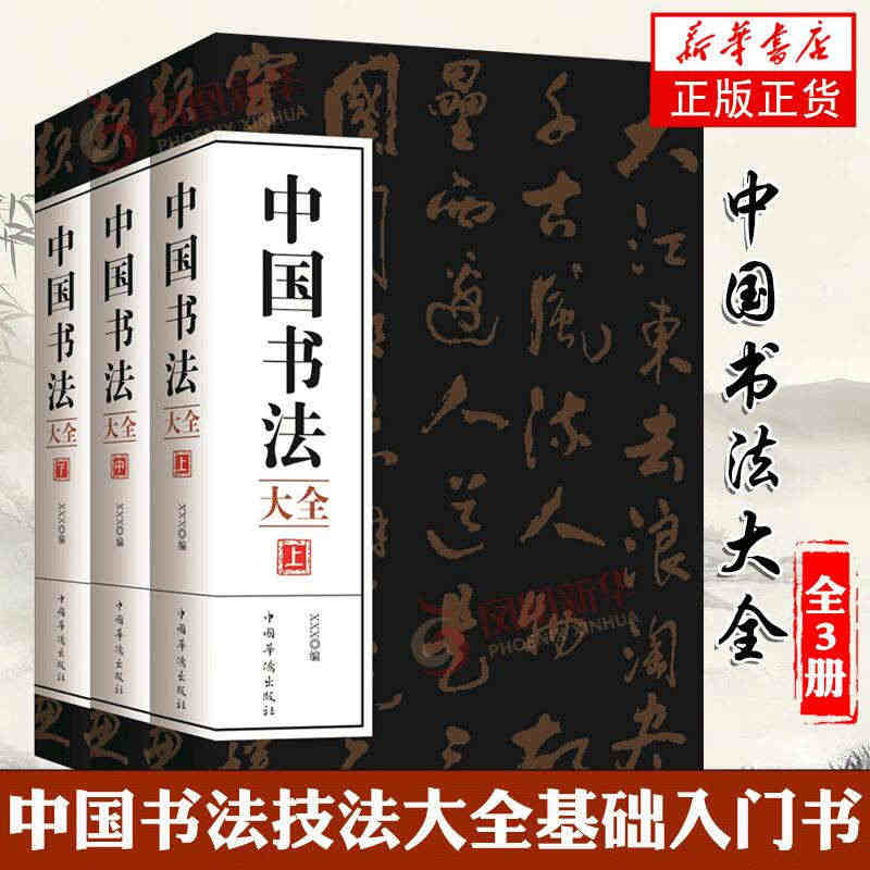 中国书法大全 全3册 中国书法技法书法大全基础入门书 毛笔书法教程颜真...