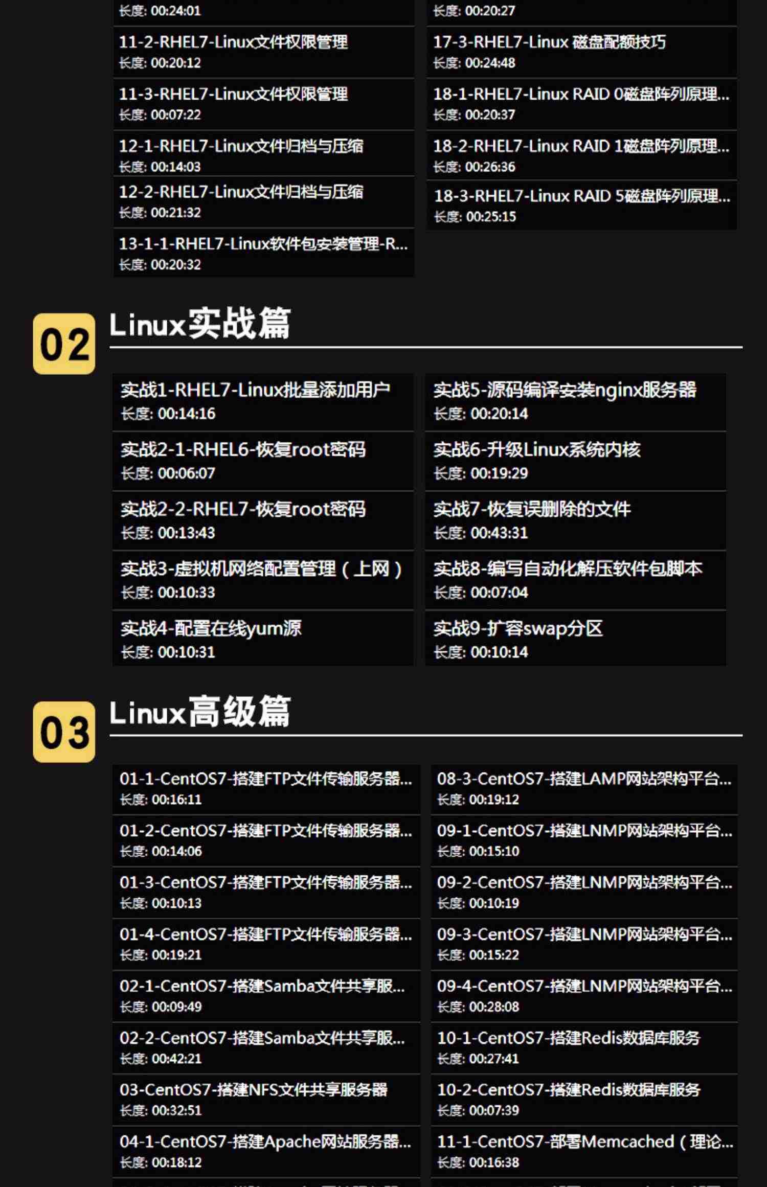 Linux视频教程 基础Shell编程 openstack/Nginx/redis运维ansible