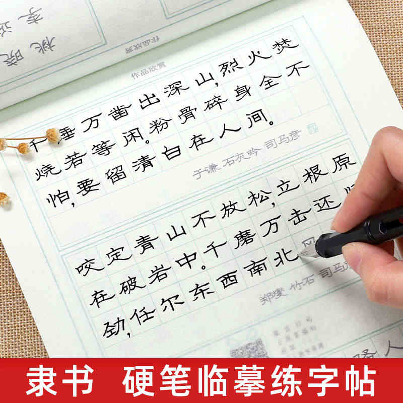 隶书临摹字帖硬笔书法成人入门7000通用字练字帖大学生钢笔描红初学者男...