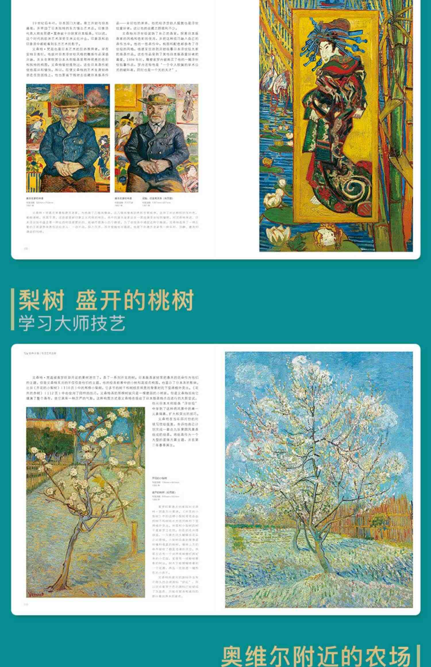 【精装版】文森特·梵高VanGogh油画书籍凡高大画册色彩向大师学风景西方艺术精选集高清大临本原作原版进口绘画技法教程