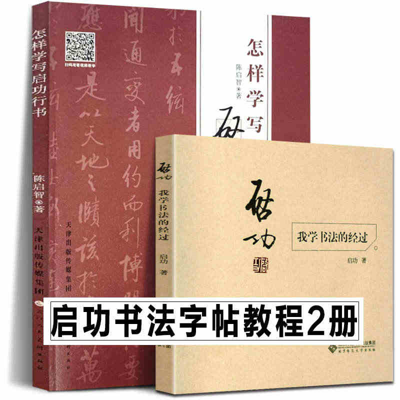 【2本套装】启功书法教程 我学书法的经过+怎样学启功行书 毛笔启功体硬...