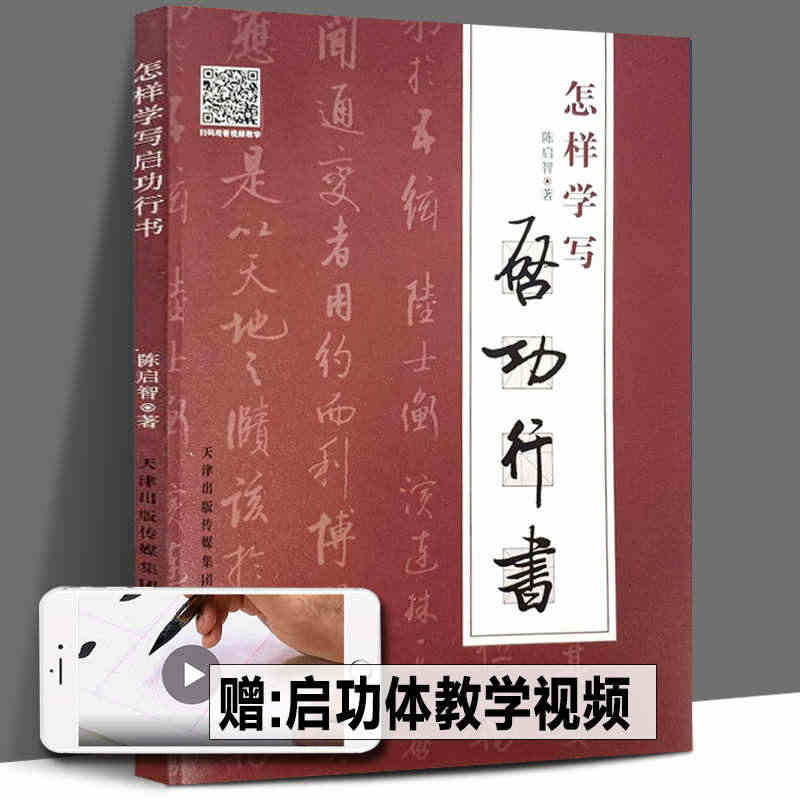 正版赠视频 怎样学写启功行书 陈启智 著 毛笔书法字帖临摹教程笔画部首...