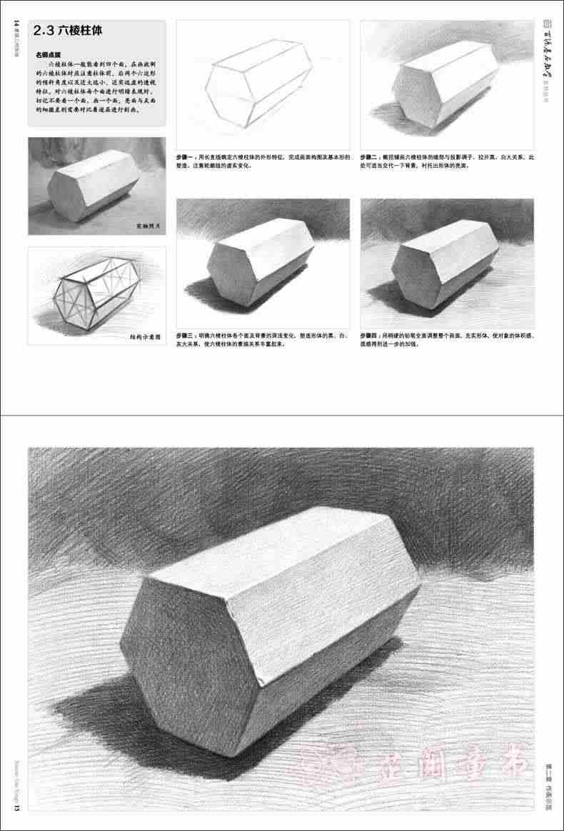 零基础素描几何形体 从基础到精通 紧扣教学主题 素描单体组合石膏几何形体从结构到明暗 素描基础教程书 美术基础学画画临摹范本