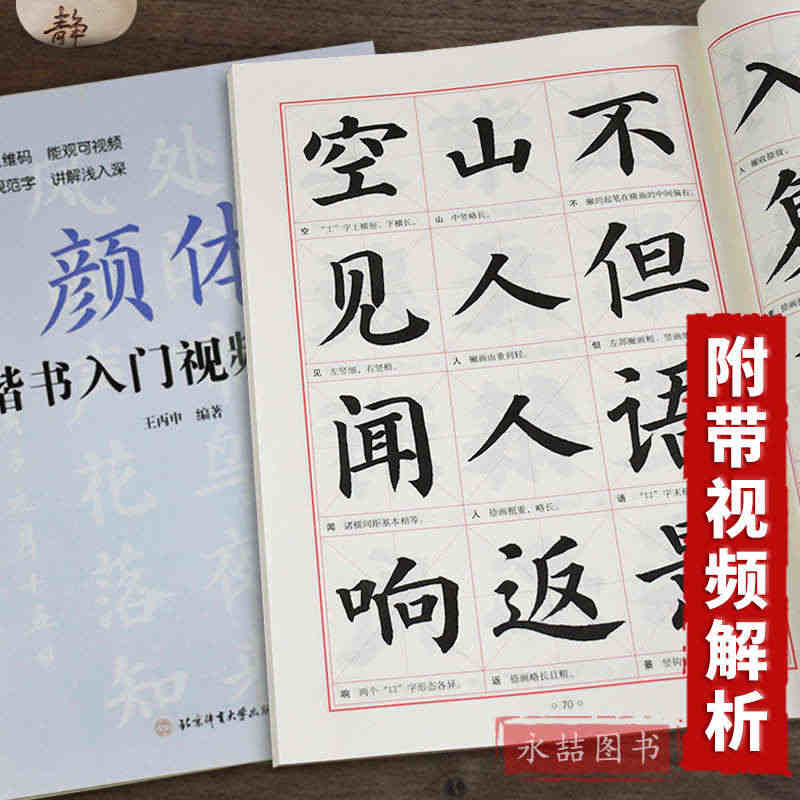 【2件9折】颜体楷书入门教程附视频讲解王丙申楷书规范教颜真卿初学入门小...