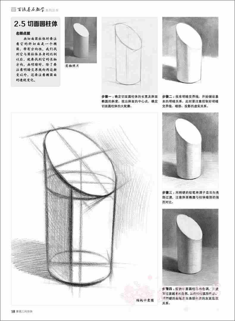 零基础素描几何形体 从基础到精通 紧扣教学主题 素描单体组合石膏几何形体从结构到明暗 素描基础教程书 美术基础学画画临摹范本