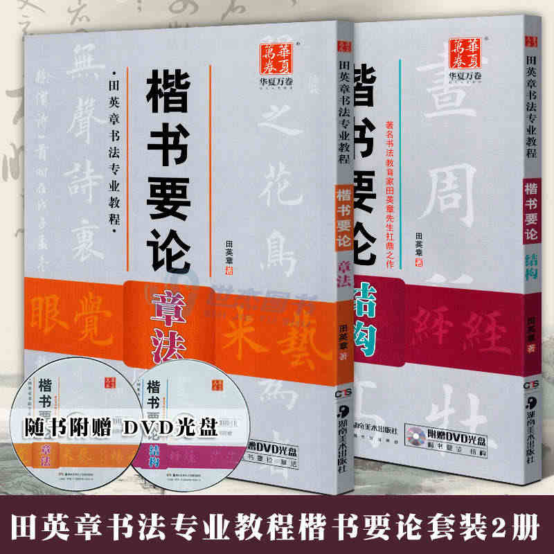 现货【赠教学光盘】田英章书法专业教程楷书要论套装2册 章法+结构 高初...