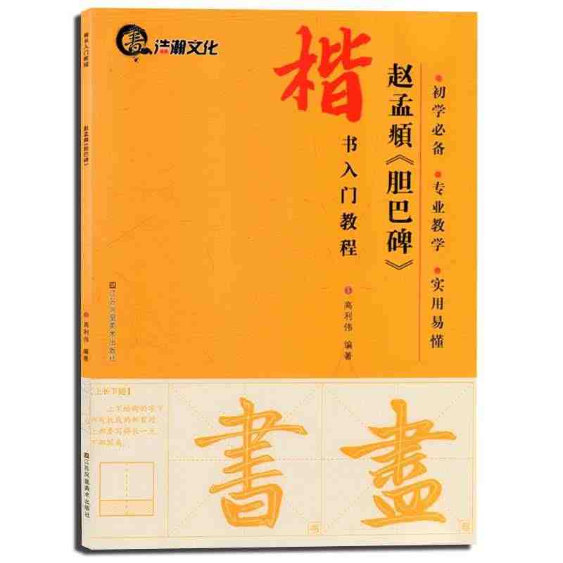 赵孟頫胆巴碑 楷书入门教程 高利伟编著 名家名碑帖临摹经典书法基本笔法...