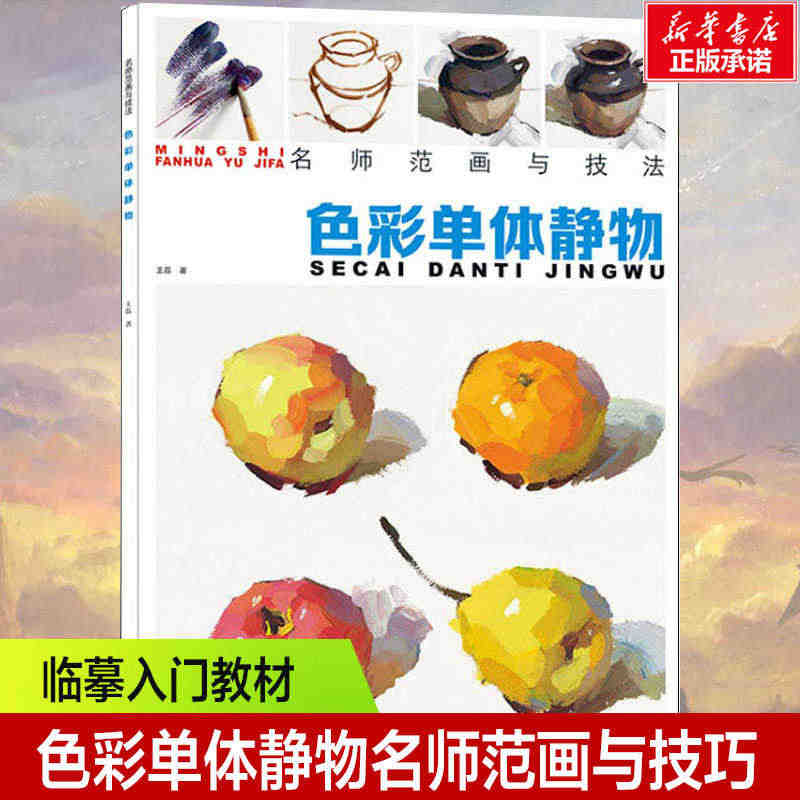 色彩单体静物名师范画与技巧 临摹书水粉画入门零基础教程单个范画画册起步...