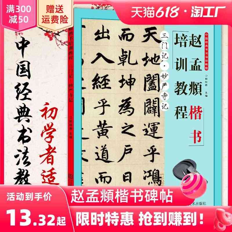 赵孟頫楷书培训教程三门记妙严寺记中国经典书法培训教程基础知识入门郭继恩...