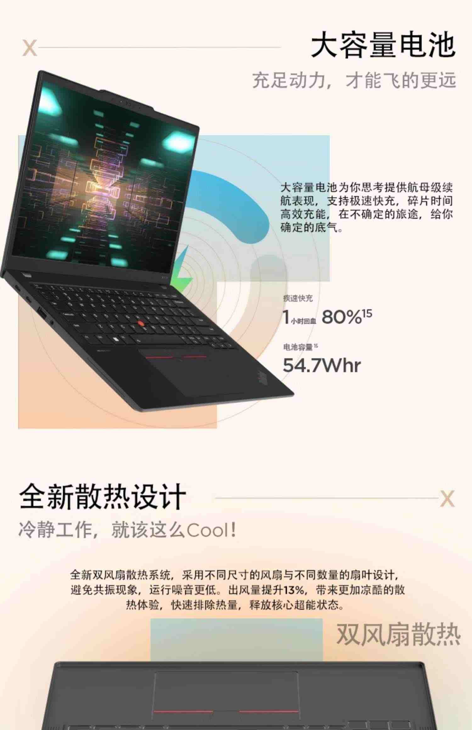 【12期免息】联想ThinkPad X13 2023款酷睿i5/i7 英特尔EVO认证 13.3英寸轻薄便携学生商务办公IBM笔记本电脑