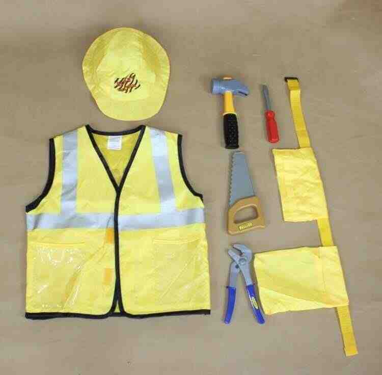 职业馆儿童工作角色体验服工程师伐木工表演服幼儿建筑工人扮演服