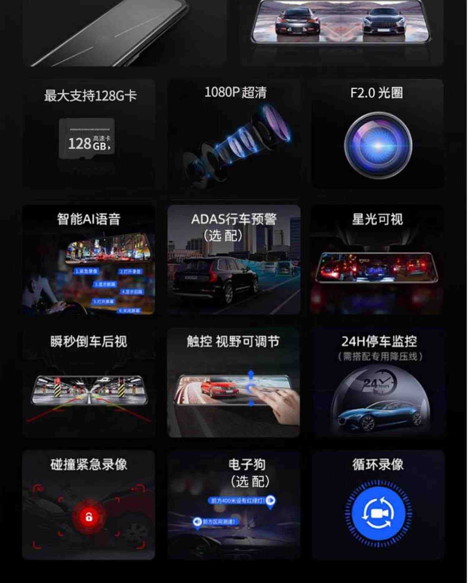 2021款荣威rx5行车记录仪专用 rx5maX i5 rx8 550 350 rx3 AR导航