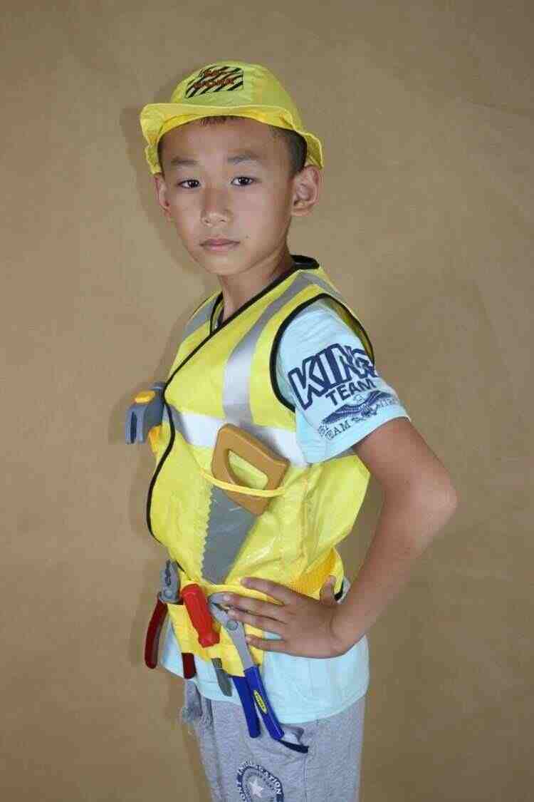 职业馆儿童工作角色体验服工程师伐木工表演服幼儿建筑工人扮演服