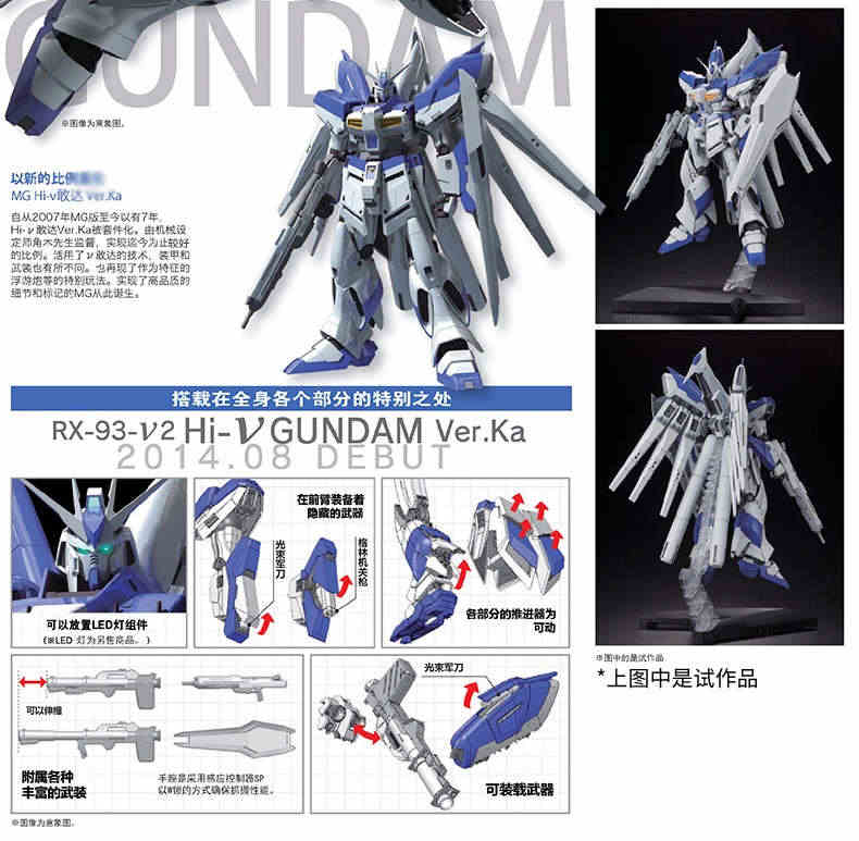 万代 高达拼装模型 MG 卡海牛 Hi-ν敢达Ver.ka 海牛卡版 1/100