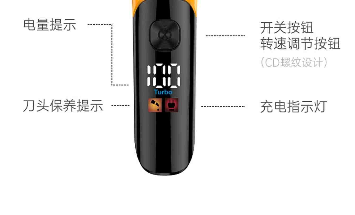 HTC理发器发廊专业电推剪自己剪发电推子理发神器家用电动剃头刀