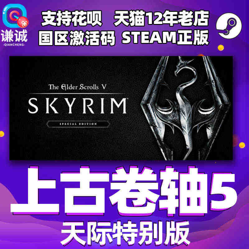 PC中文Steam上古卷轴5 天际特别版 上古卷轴5天际 老滚5 The Elder Scrolls V Skyrim 国区激活码 cdkey