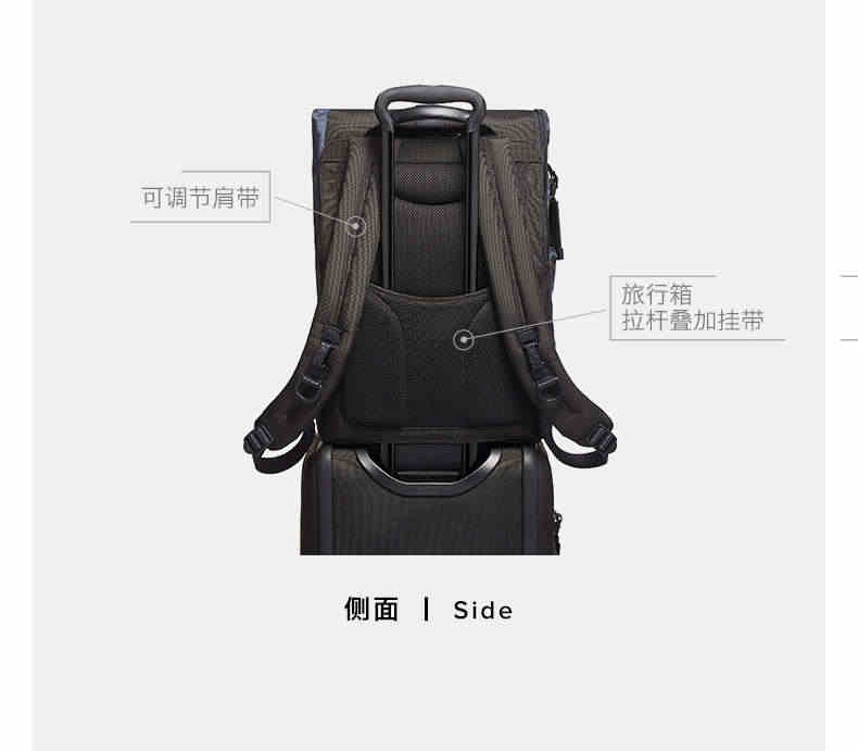 TUMI/途明Alpha Bravo系列环保迷彩翻盖男士双肩背包