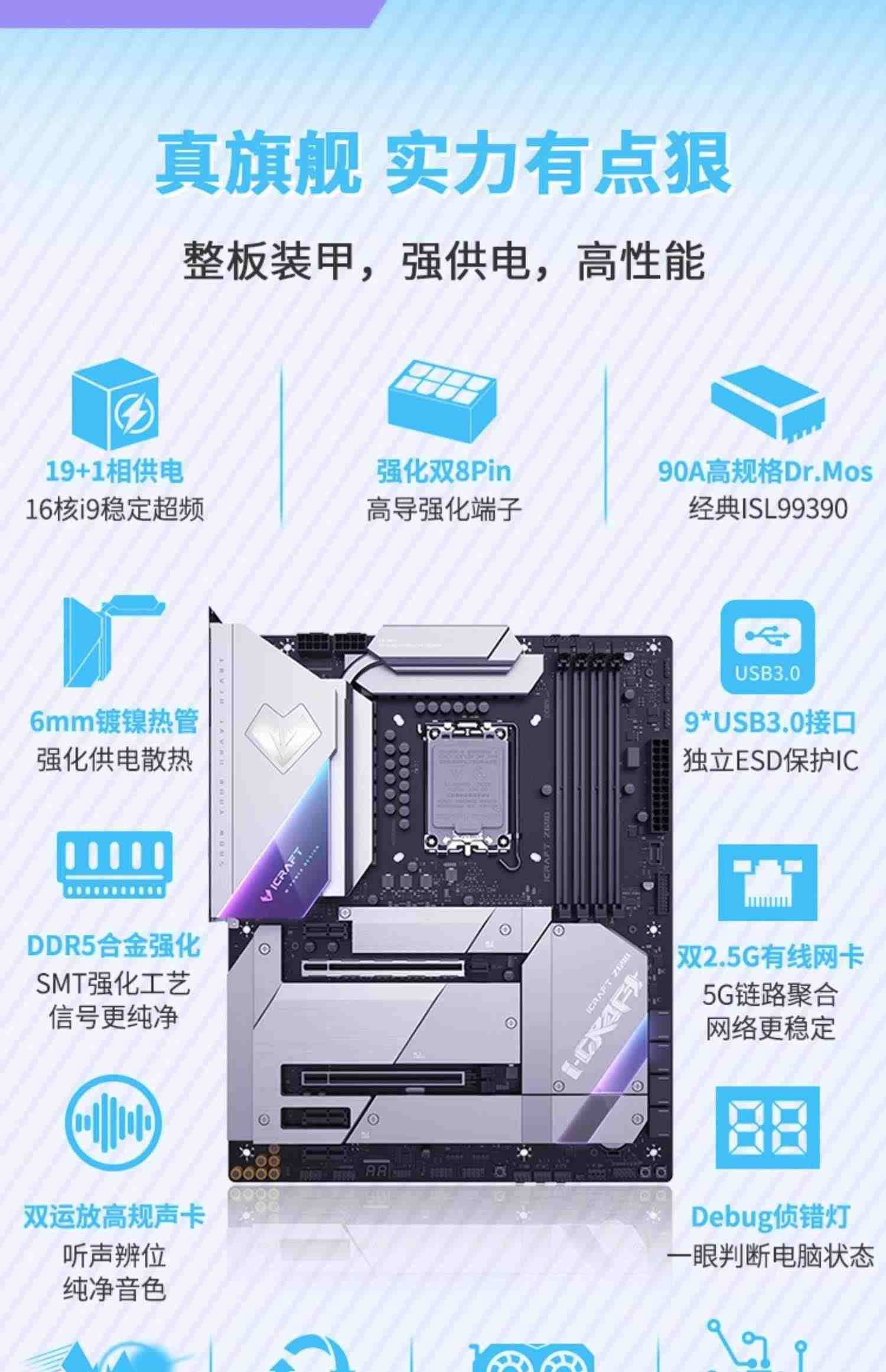 铭瑄Z690电竞之心Z790ITX台式机DDR5电脑主板支持12/13代CPU