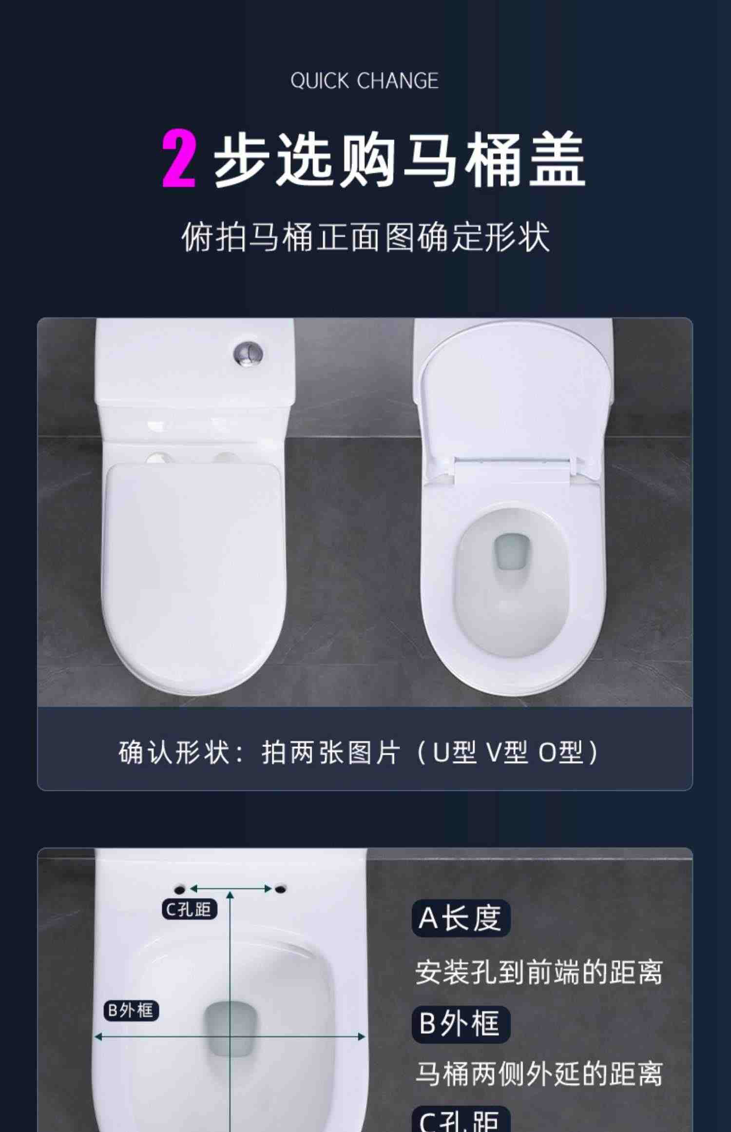 马桶盖 家用 通用加厚坐便器盖子老式UV型坐便盖板配件厕所马桶圈