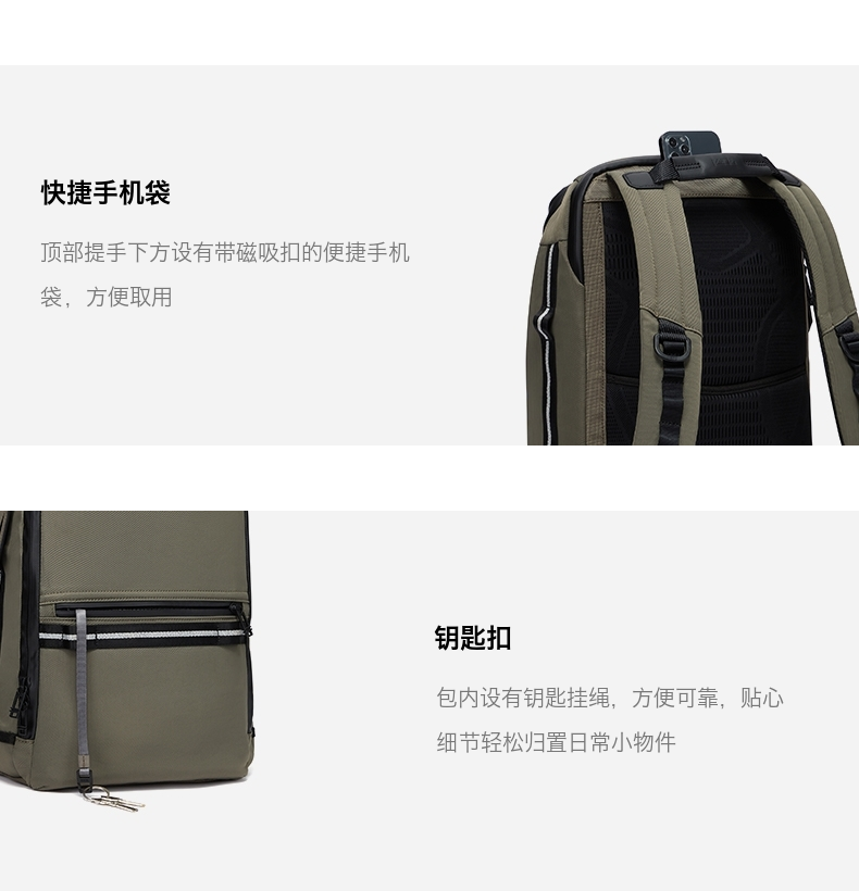 TUMI/途明Alpha Bravo系列男士日常通勤紧凑型旅行双肩包