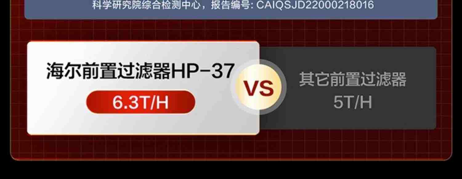 海尔前置过滤器水路保护反冲洗净水器家用全屋自来水滤水器HP-37