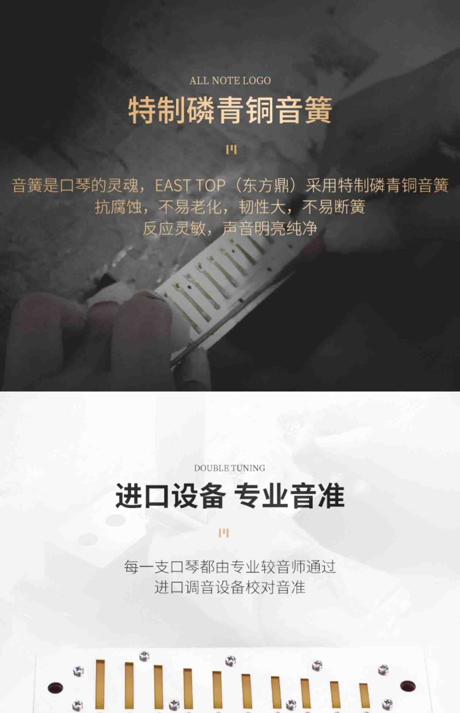 EASTTOP东方鼎T008K蓝调初学布鲁斯十孔口琴入门10孔琴专业演奏款