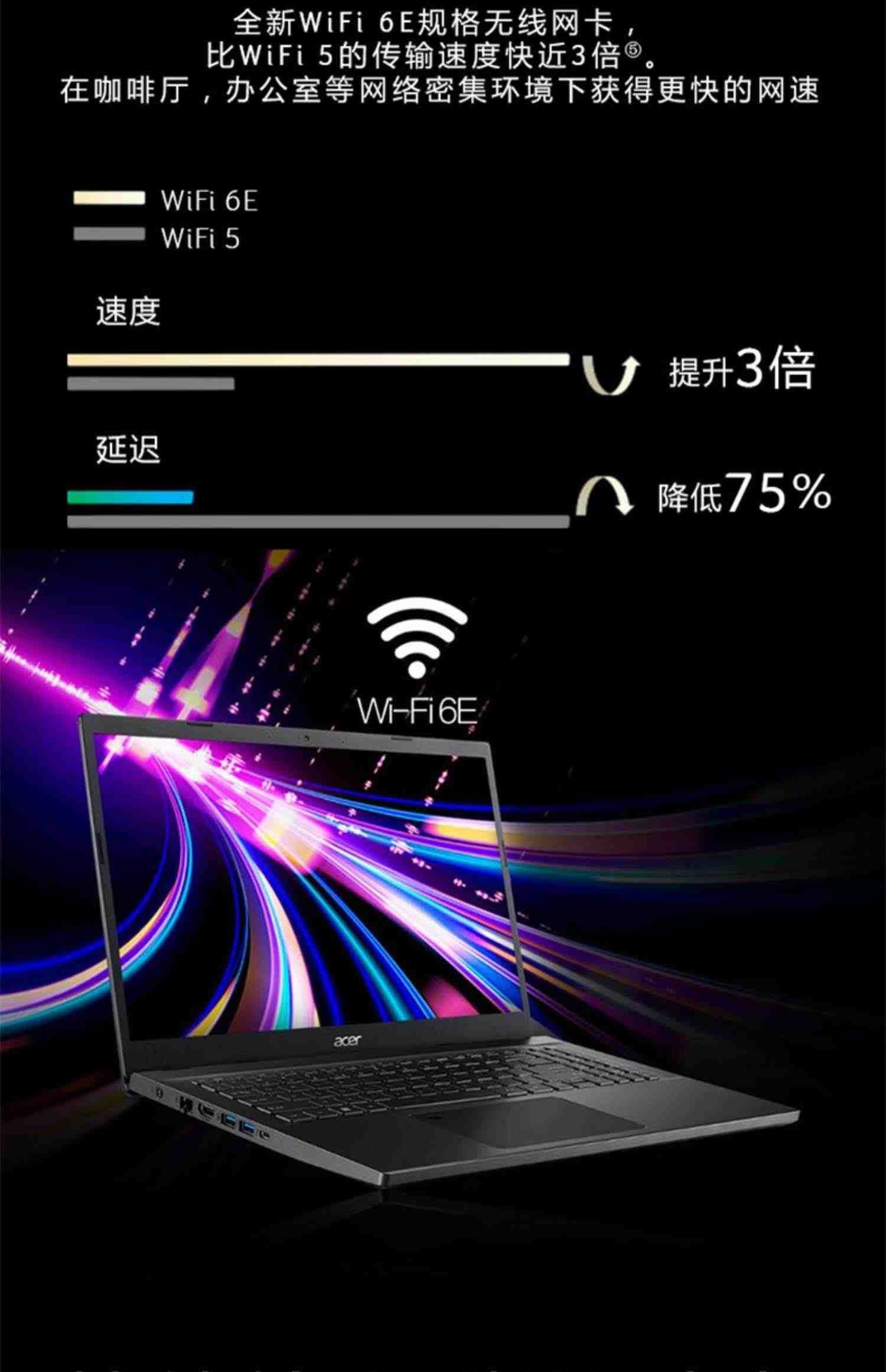 Acer/宏碁 蜂鸟X A715 A7英特尔12代酷睿i5/i7高性能笔记本电脑15.6英寸高色域165Hz办公学生游戏RTX3050独显