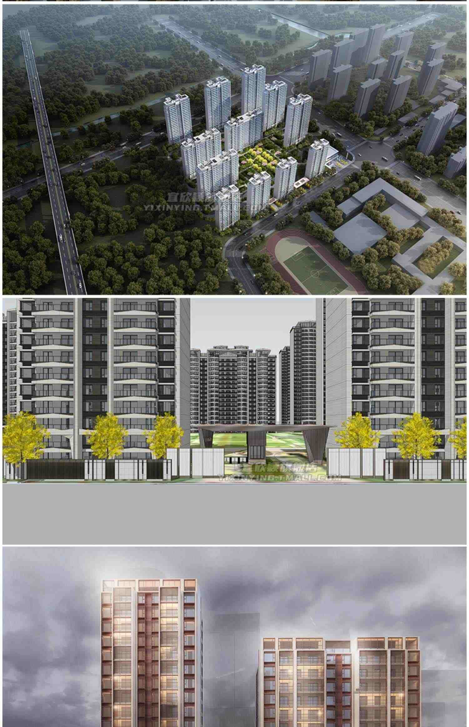 草图大师模型SU园林景观主题滨水公园广场小区学校道路外景素材